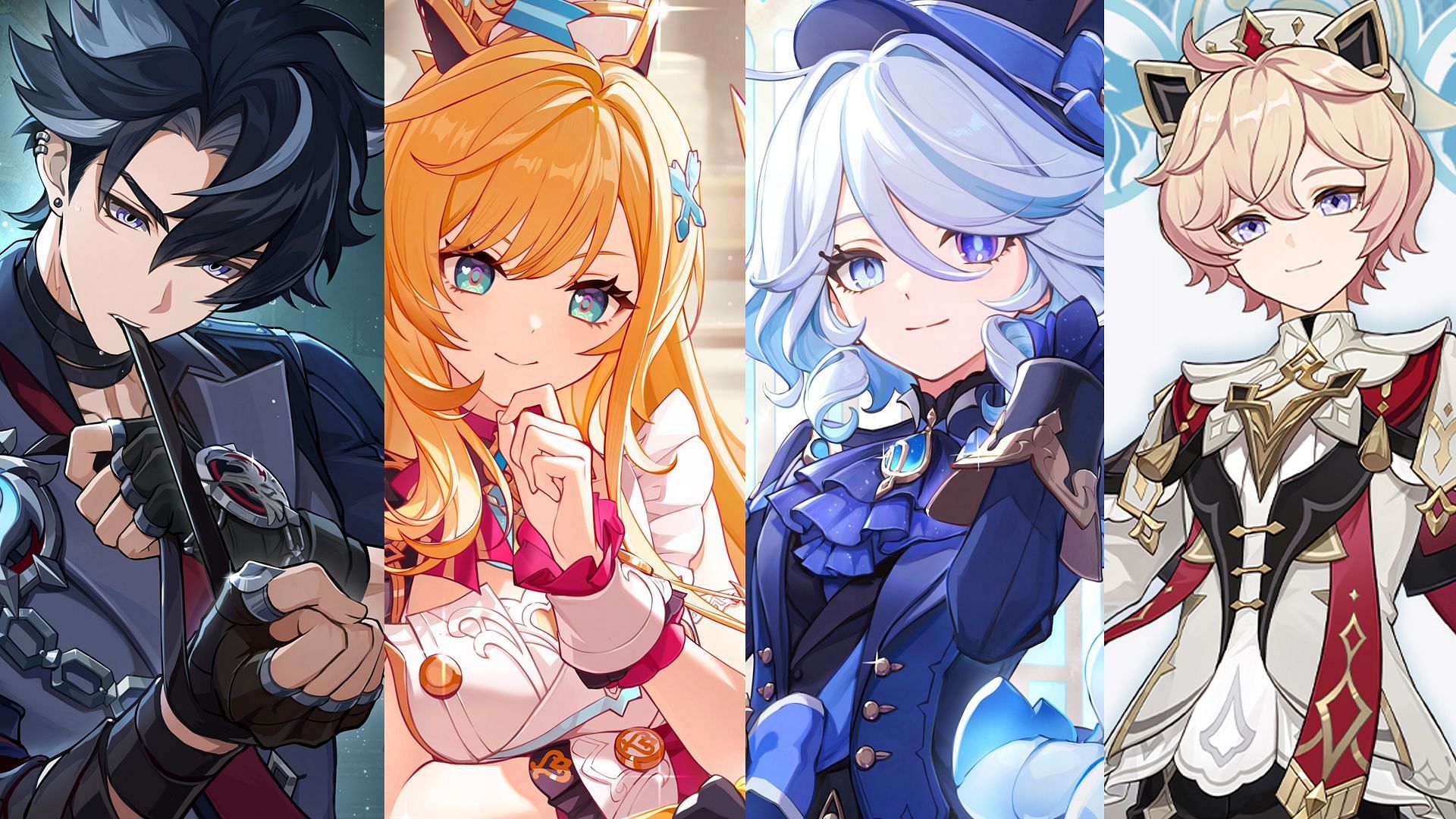 Wriothesley, Escoffier, Furina, Dahlia (Image via Sportskeeda Gaming/HoYoverse)